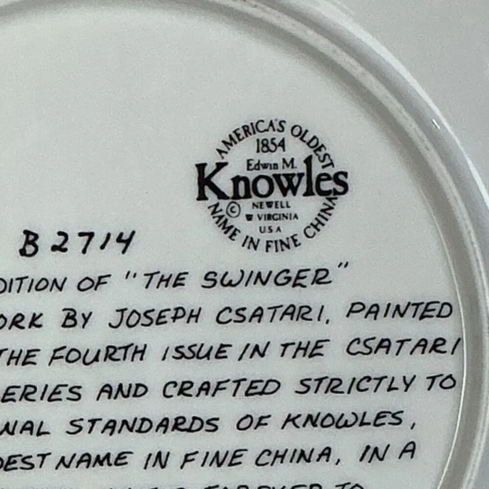 Vintage Csatari Grandparent Plate 1983 Limited Edition The Swinger Collective